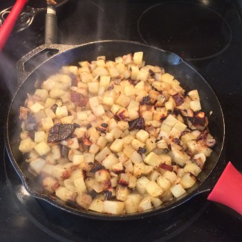 Cooking the potatoes